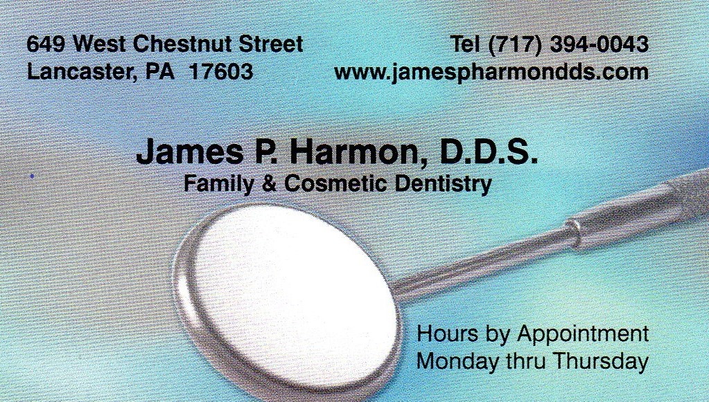 James P. Harmon business card