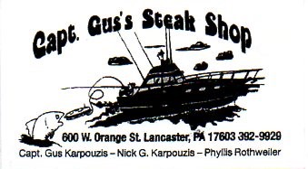 Capt. Gus's business card